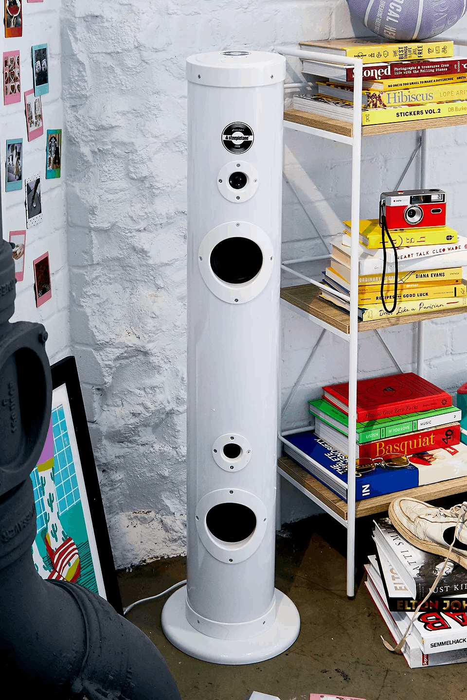IBIZA TUBE 100W Power Speaker - Steepletone Sound To Light Floor standing Bluetooth, MP3 , Radio & AUX Input