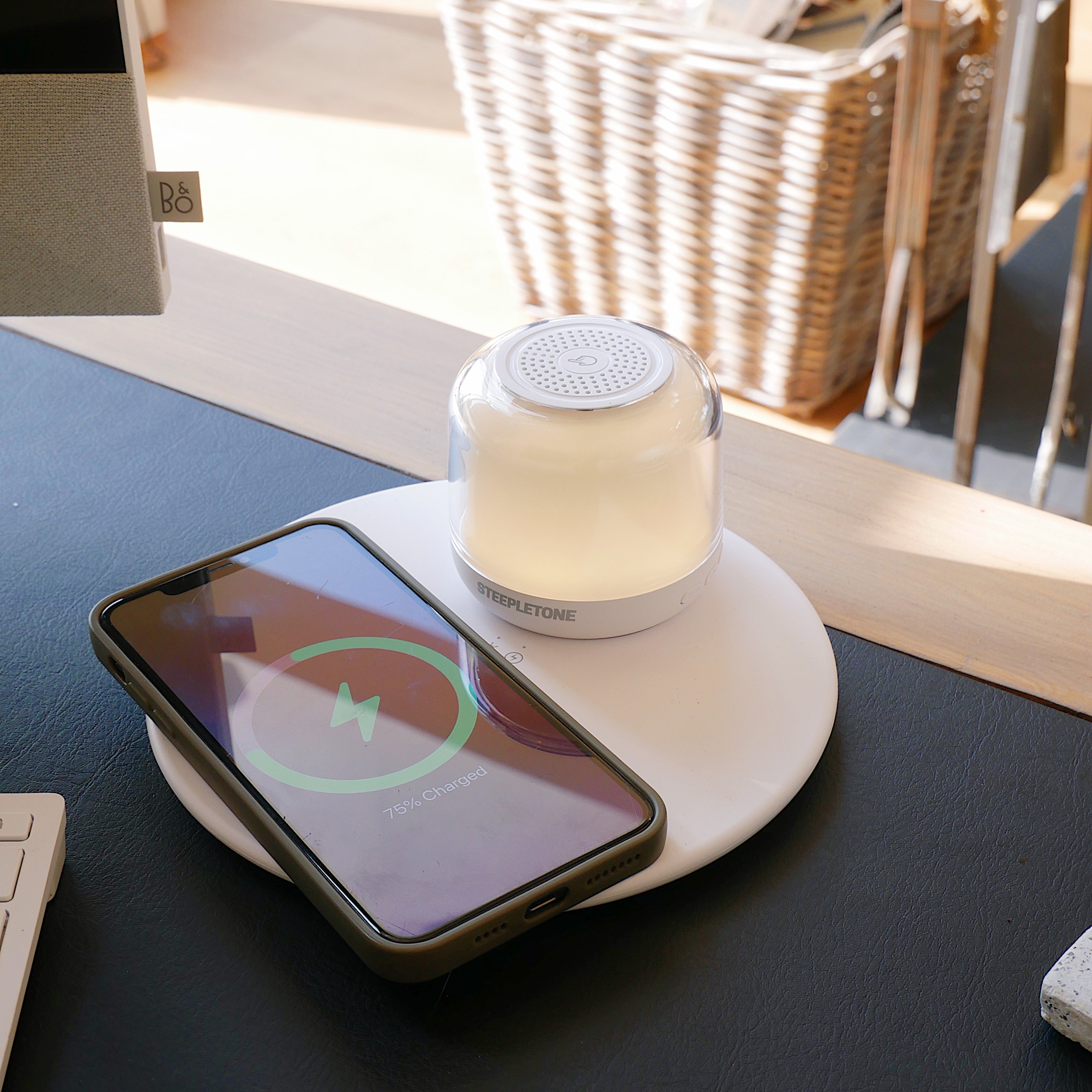 Wireless Charging Pad with a Detachable Bluetooth Speaker