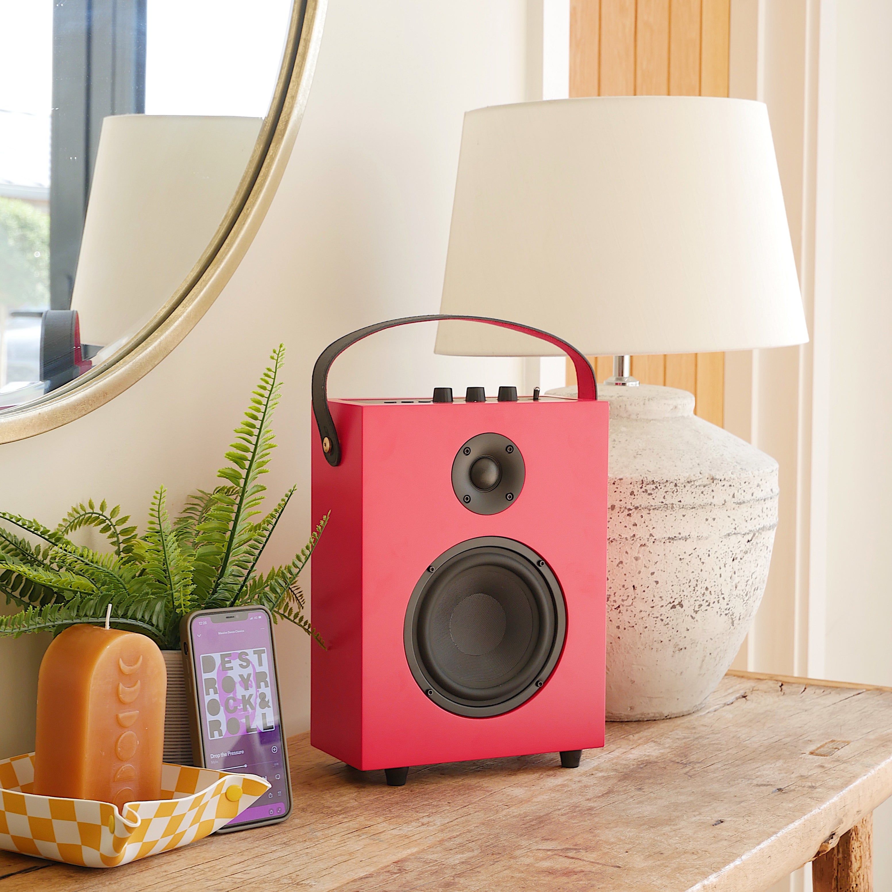 Steepletone Redefy Luxury Wireless Bluetooth Speaker - Red