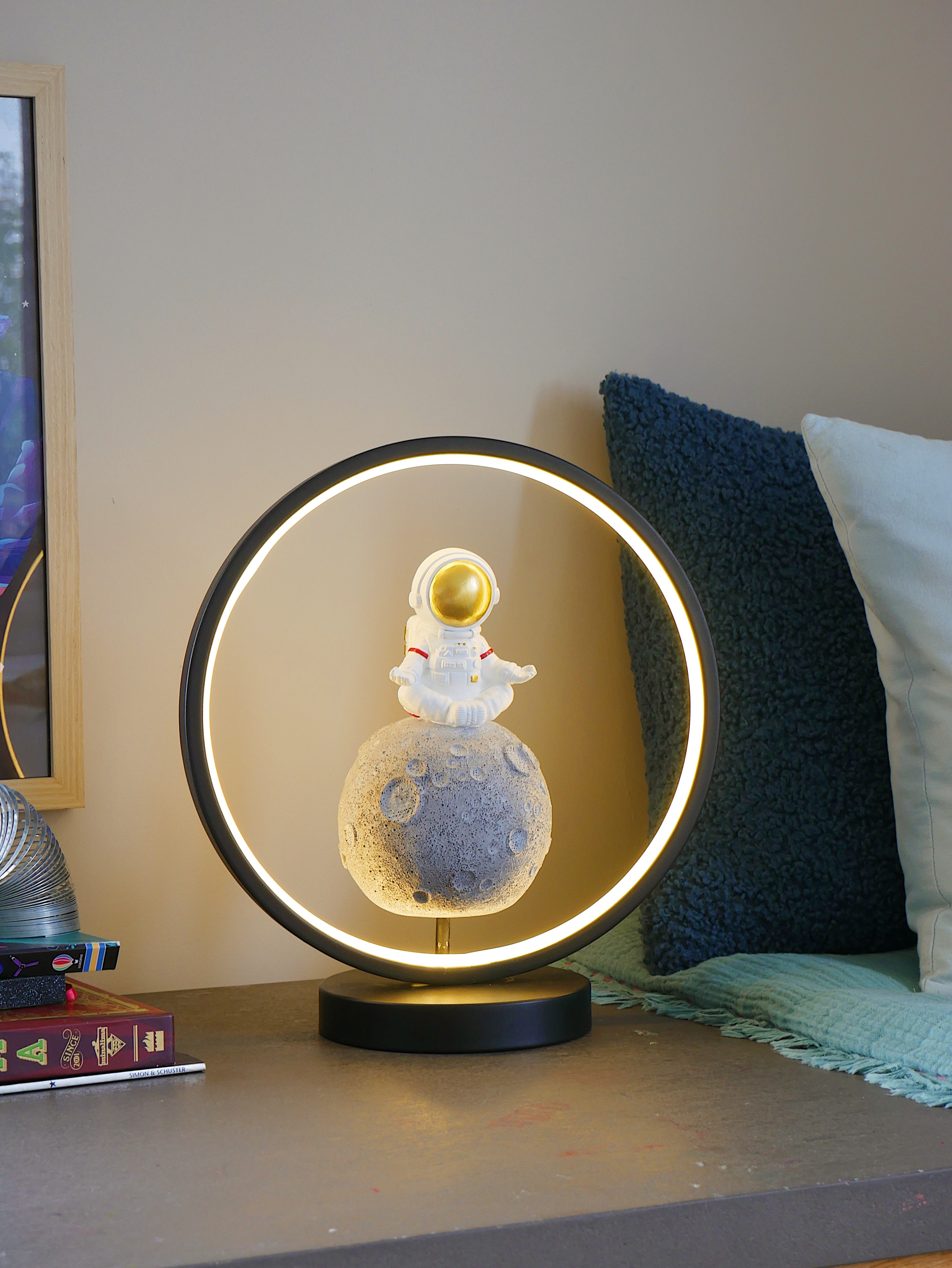 PACK OF 2 - Astro Chill Astronaut figurine LED Ring Bedside Lights