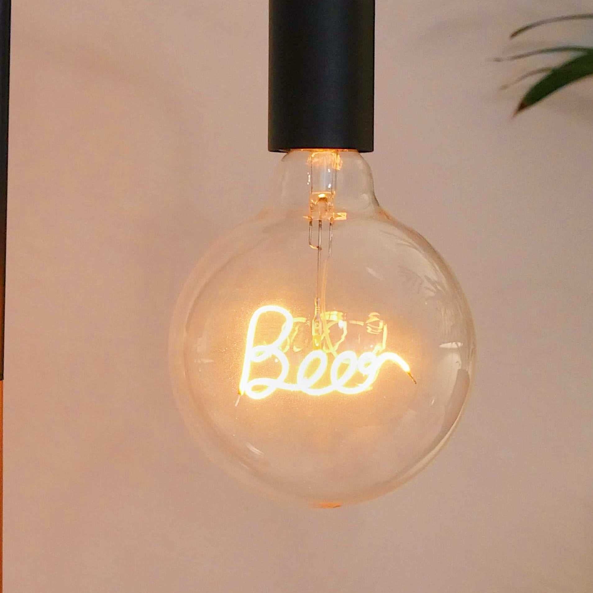 Beer LED Light Bulb - Screw Up Pendant Fitting - E27 Edison Dimmable