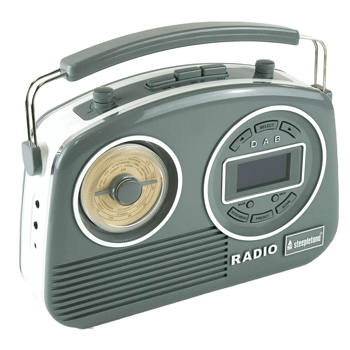 DEVON DAB Retro Style DAB Radio, with FM, large display and buttons.
