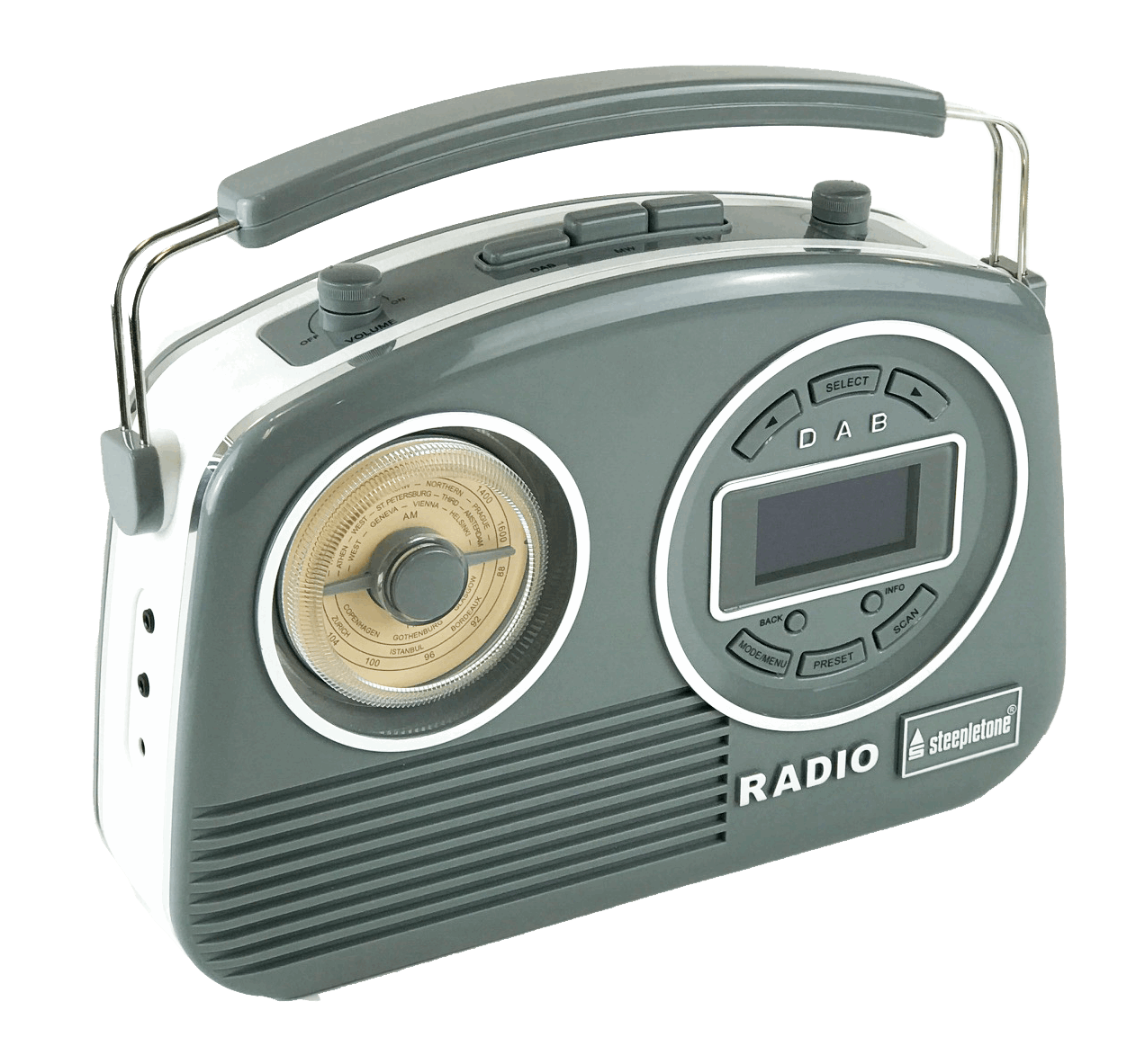 DEVON DAB Retro Style DAB Radio, with FM, large display and buttons.