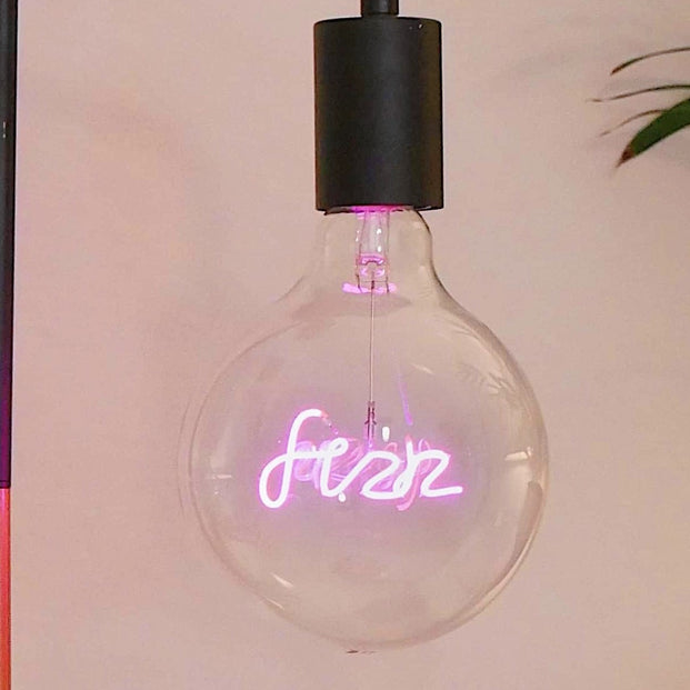 Pink Fizz LED Light Bulb - Screw Up Pendant Fitting - E27 Edison Dimmable