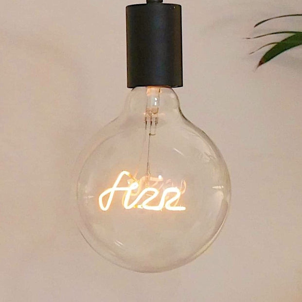 Yellow Fizz LED Light Bulb - Screw Up Pendant Fitting - E27 Edison Dimmable