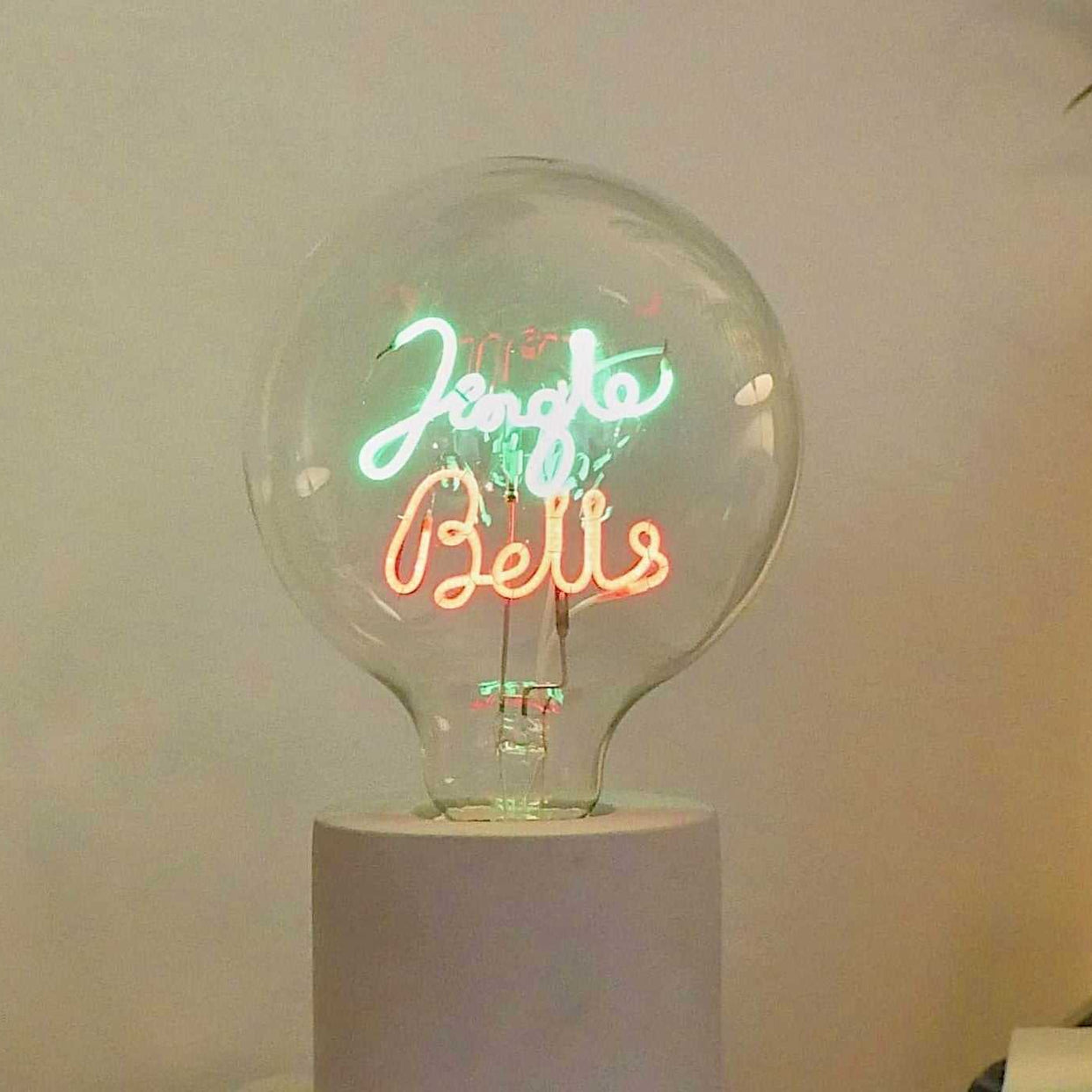 Jingle Bells LED Light Bulb - Screw Down Table Top Fitting - E27 Edison Dimmable